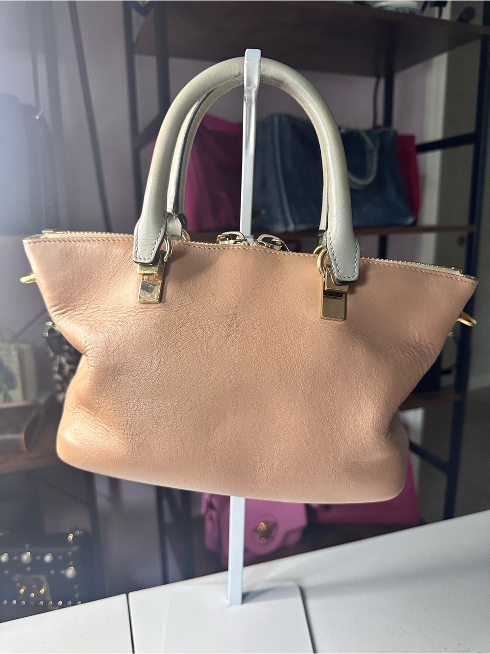 Chloe small leather satchel with Kate spade adjustable strap included